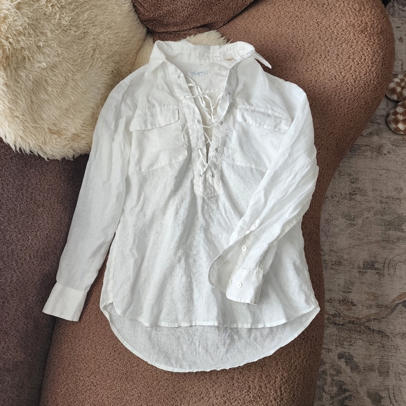 Equipment Knox Linen Top - Picture 1 of 5